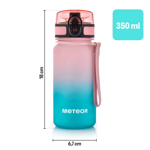 Bidon sportowy Meteor 350 ml rózowy/turkusowy