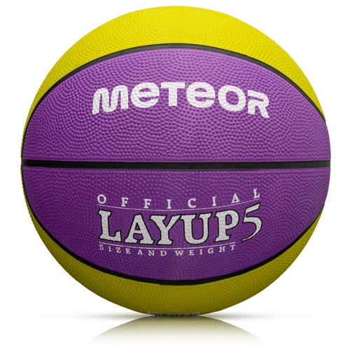 Basketball Meteor Layup 5 yellow/purple