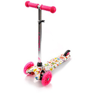 METEOR SCOOTER THREE-WHEEL WITH LED WHEELS TUCAN BUTTERFLIES