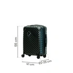 Swissbags Diamond cut cabin case 55 cm metallic black