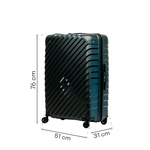 Large case SwissBags Diamond cut 76 cm metallic black