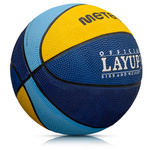 Piłka do koszykówki Meteor Layup 3 niebieski/żółty/błękitny