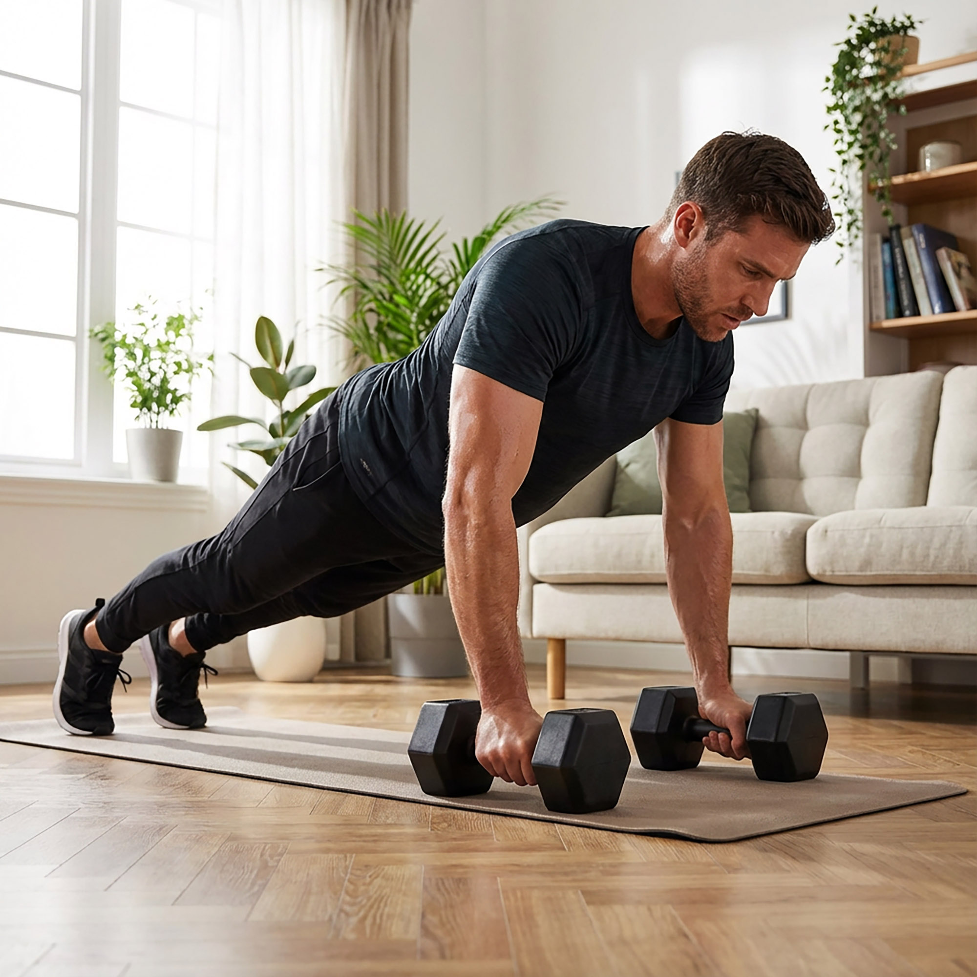 Cement dumbbell set 2x5 kg Meteor
