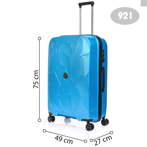 Duża walizka SwissBags Lava 75 cm niebieski