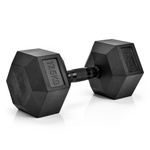 Hantel heksagonalny gumowany Meteor 17.5kg