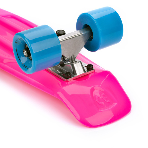 Plastic skateboard Meteor pink/neon blue/violet