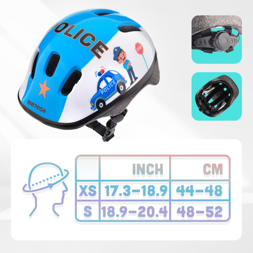 Kids bike helmet KS06 S 48-52 cm Police