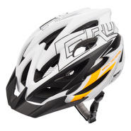 Kask rowerowy Meteor Gruver M 55-58 cm biały/czarny/pomarańczowy