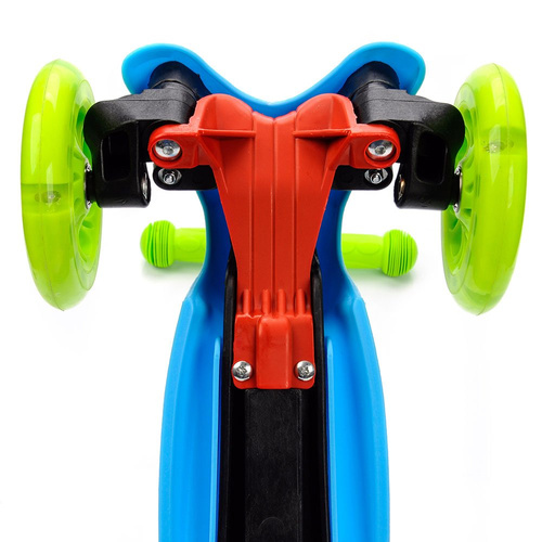 METEOR SCOOTER THREE-WHEEL WITH LED WHEELS TUCAN blue-green