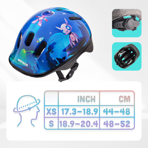 Kask rowerowy dla dzieci Meteor KS06 XS 44-48 cm Alien
