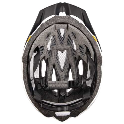 Kask rowerowy Meteor Gruver S 52-56 cm czarny/biały/pomarańczowy