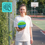 Piłka do koszykówki Meteor Layup 3 niebieski/zielony