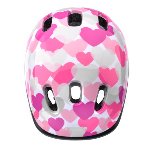 Kids bike helmet KS06 S 48-52 cm Pink hearts