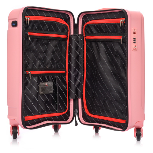 SwissBags Tourist Cabin Suitcase 55cm Pink