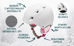 Ski helmet Meteor Kiona XS white/pink  48-52 cm