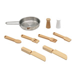 Wooden kitchen with accessories