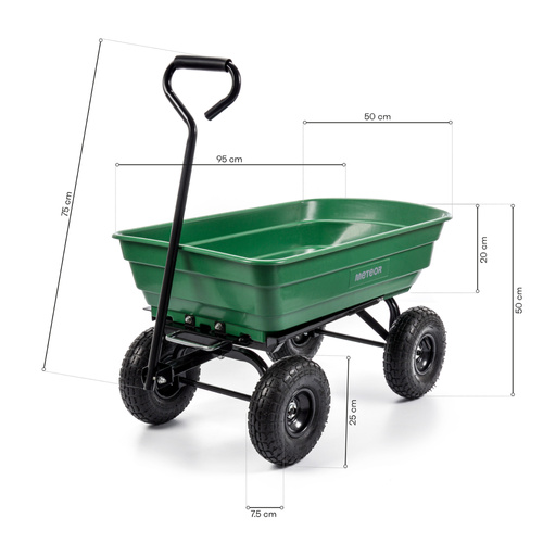 Meteor 3-in-1 tipper cart TC-250 green