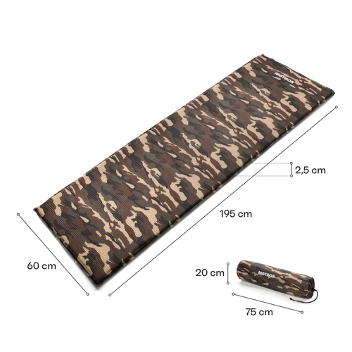 Self inflating mat Meteor 195×60×2,5 cm moro