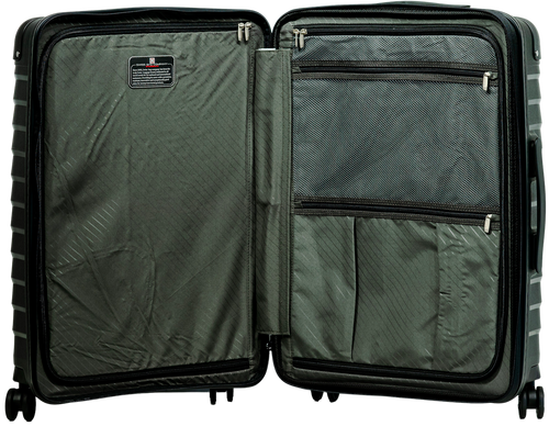 SwissBags Diamond cut medium case 67 cm metallic black