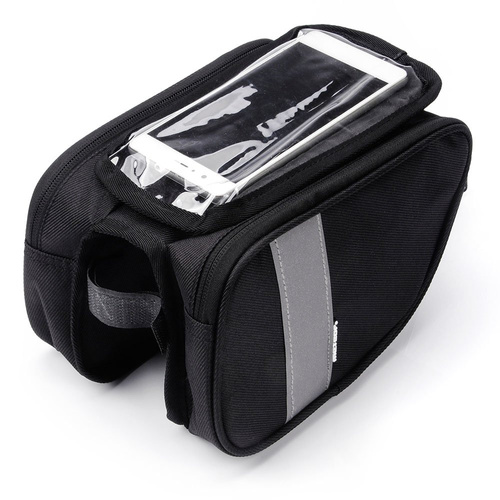 Bicycle top tube bag with mobile phone pocket Meteor Torys