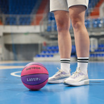 Piłka do koszykówki Meteor Layup 4 różowy/fioletowy