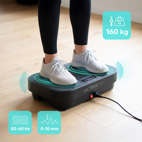 Platforma wibracyjna do ćwiczeń Meteor – pilot, gumy oporowe, udźwig 160 kg