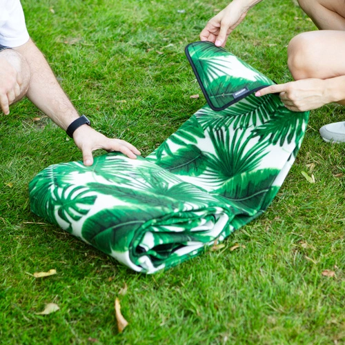 Picnic Blanket Meteor 2XL 200x200 cm leafs