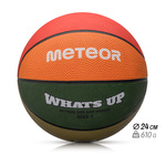 Piłka do koszykówki Meteor What's up 7 zielony/pomarańczowy