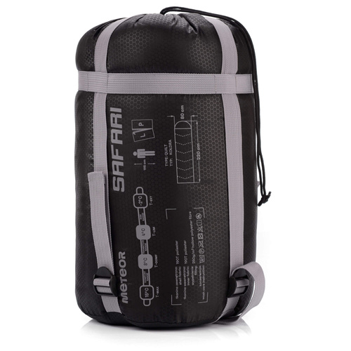 Śpiwór Meteor Safari L szary/czarny