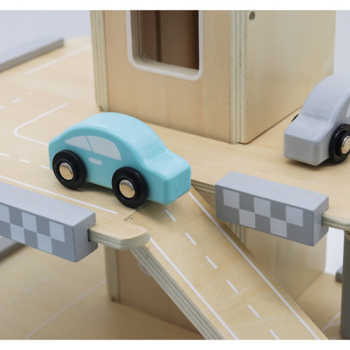Wooden car parking garage