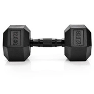 Hantel heksagonalny gumowany Meteor 12.5kg