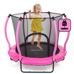 Mała trampolina dla dzieci Meteor TRP-70 140 cm różowy