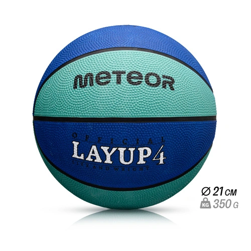 Piłka do koszykówki Meteor Layup 4 niebieski