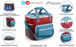 Torba termiczna Meteor Frosty 30 l niebieski/czerwony