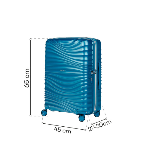 Średnia walizka SwissBags Cruise 65 cm turkusowy