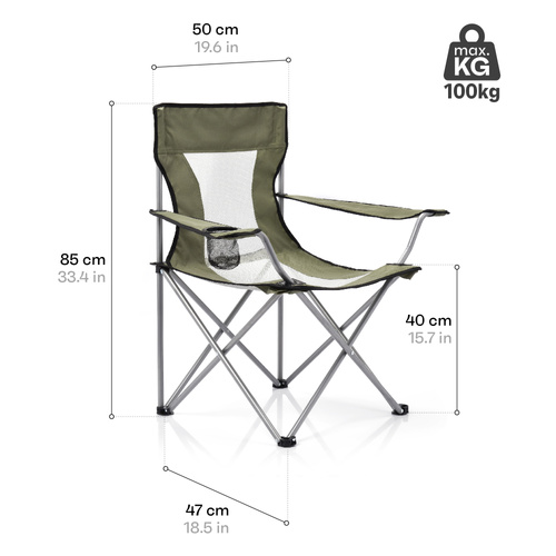 Meteor Tripper folding chair olive