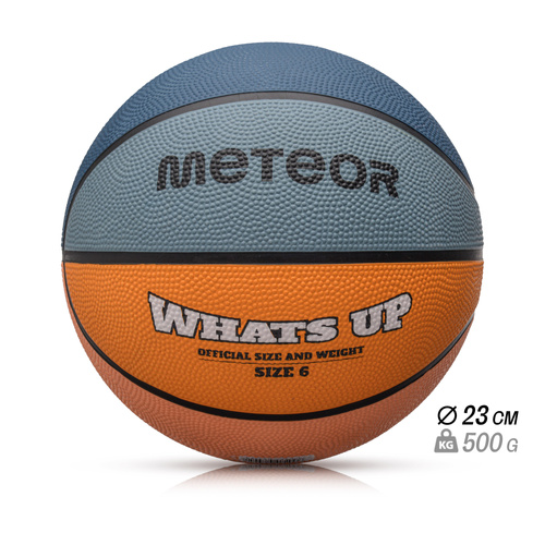 Piłka do koszykówki Meteor What's up 6 morski/pomarańczowy