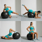 Piłka fitness Meteor 55 cm czarna