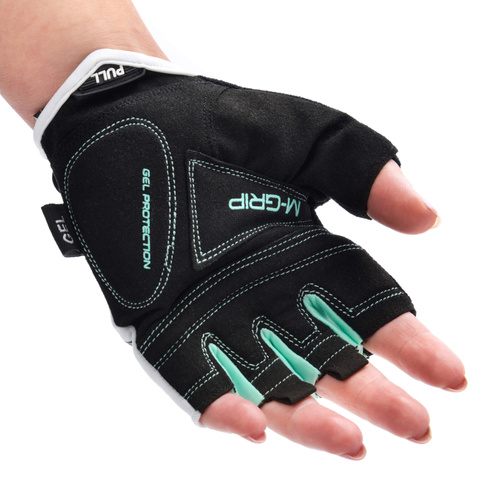 Bike gloves Meteor Gel GX37 M white/mint