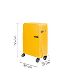 Walizka kabinowa SwissBags Magna 55 cm żółty