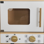 Drewniana kuchnia narożna z akcesoriami