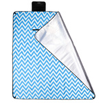 Picnic Blanket Meteor XL 180x200 cm Zigzag blue