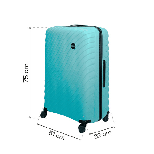 Duża walizka SwissBags Ocean 75 cm niebieski