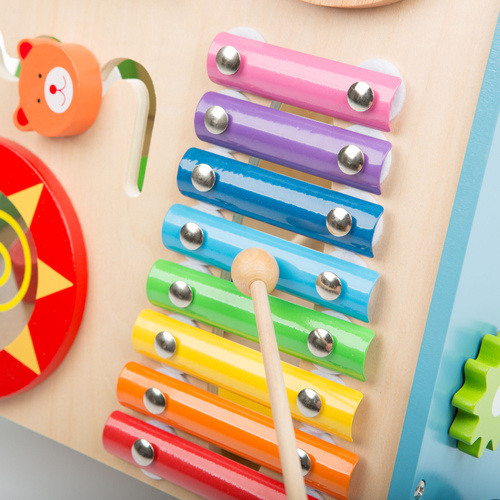 Wooden manipulative walker