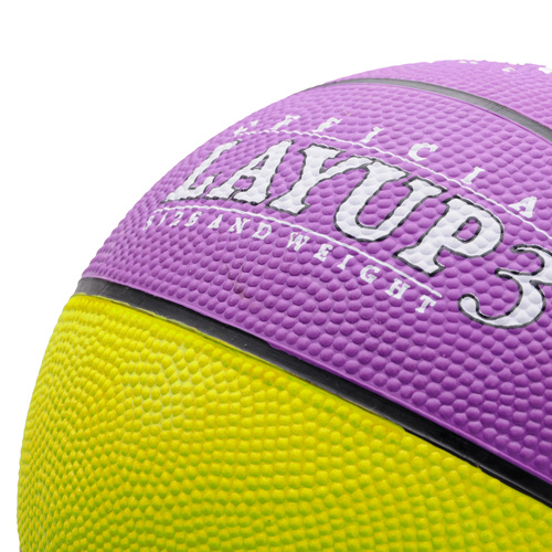 Piłka do koszykówki Meteor Layup 3 fioletowy/zielony