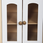 Drewniana kuchnia narożna z akcesoriami