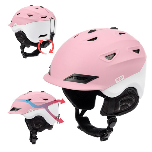 Kask narciarski Meteor Montara M 55-58 cm biały/różowy