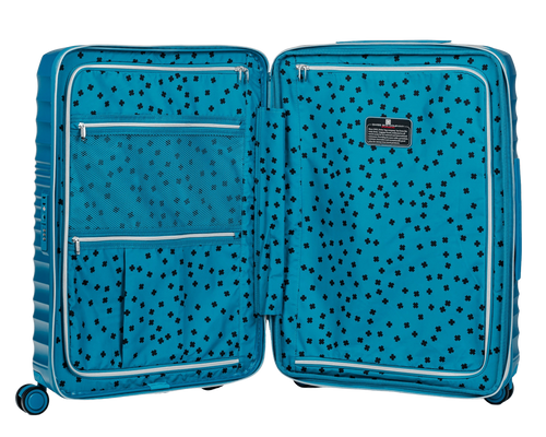 Średnia walizka SwissBags Cruise 65 cm turkusowy