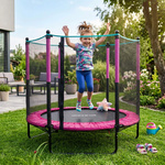 Mała trampolina dla dzieci Meteor TRP-50 140 cm różowy