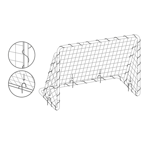Meteor Football Goal with Target Mat Meteor 240x170x80 cm